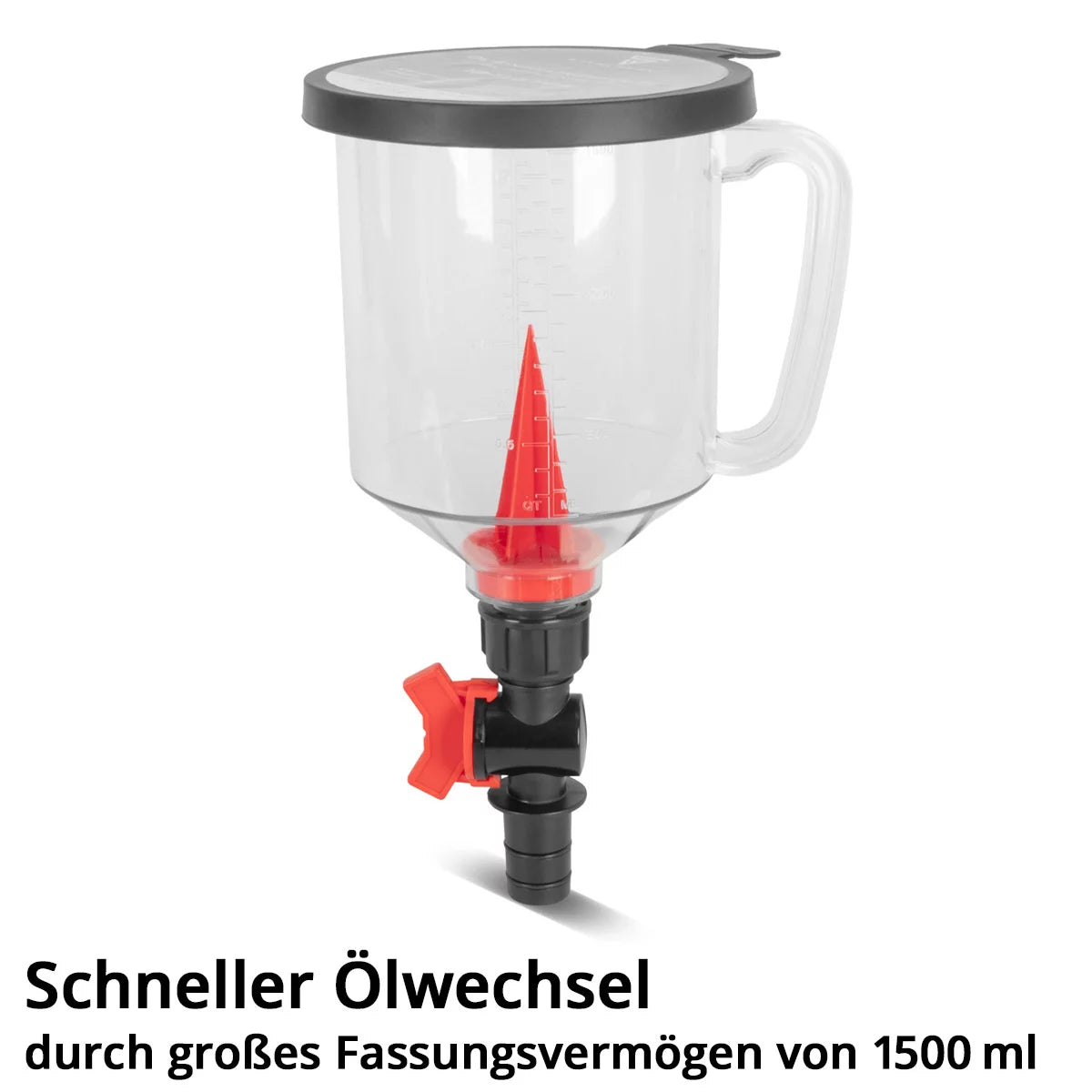 STAHLWERK Universelles Motoröl-Einfülltrichter-Set | 18-teiliges Kfz-Öltrichter-Set mit 12 Kfz-Adaptern | Trichtervolumen 1500 ml | Auslaufsicher und praktisch für Ölwechsel