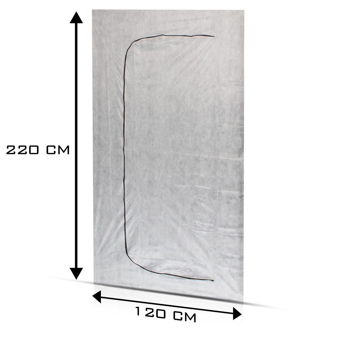 Stahlwerk Staub Protection Porte 2 Set C-Shape Casque Doche de poussière / Verrouille de saleté / rideau de poussière avec une fermeture à glissière intégrée