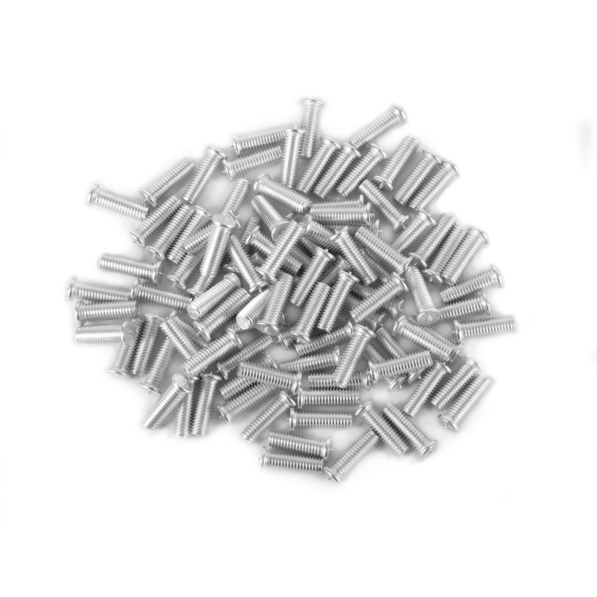 STAHLWERK Aluminium Schweißbolzen M4 Gewinde 100er Set, Smart Repair Zubehör für Ausbeulspotter / Dellenlifter / Punktschweißgerät / Ausbeulwerkzeug zur professionellen Reparatur von Kfz Karosserien