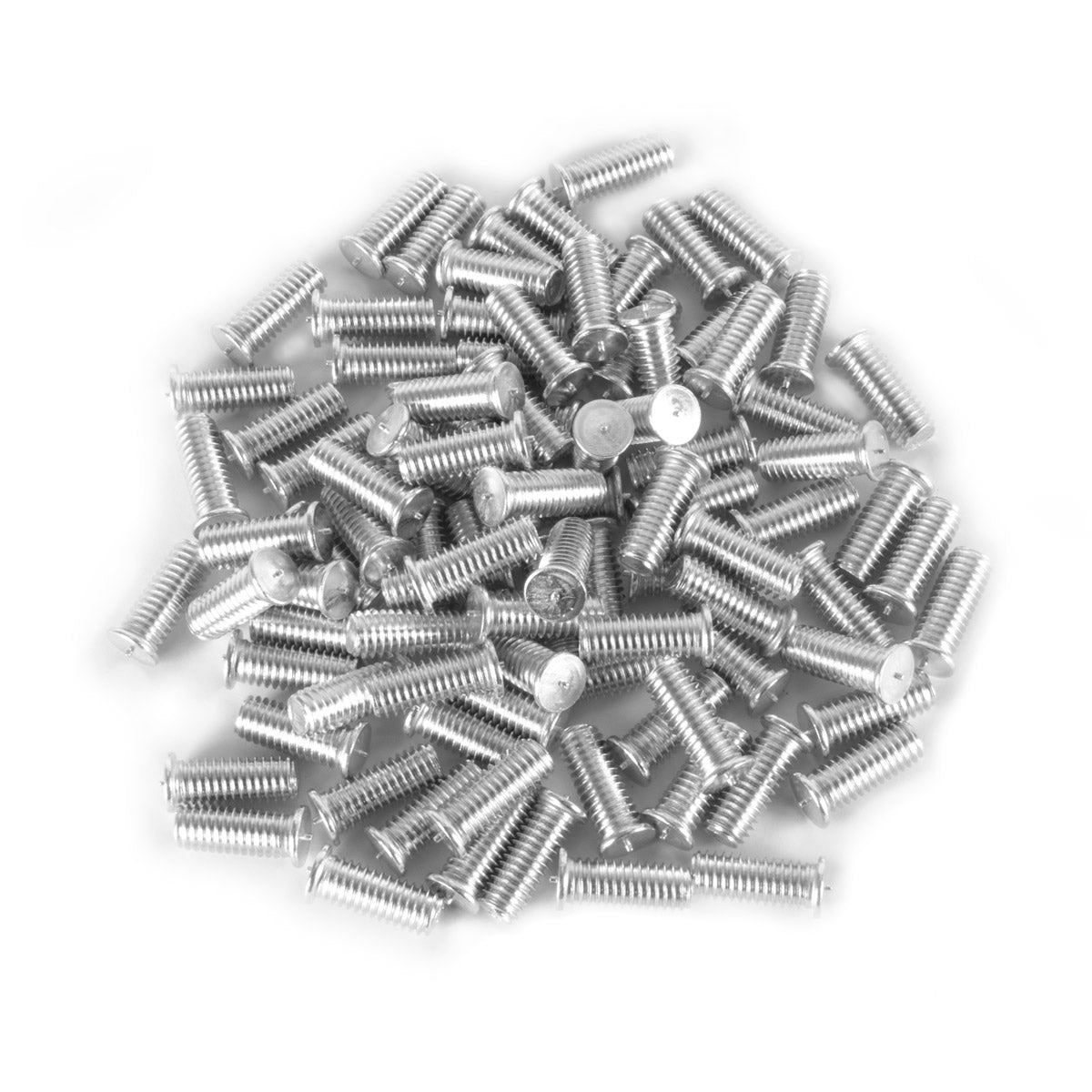 STAHLWERK Aluminium Schweißbolzen M6 Gewinde 100er Set, Smart Repair Zubehör für Ausbeulspotter / Dellenlifter / Punktschweißgerät / Ausbeulwerkzeug zur professionellen Reparatur von Kfz Karosserien