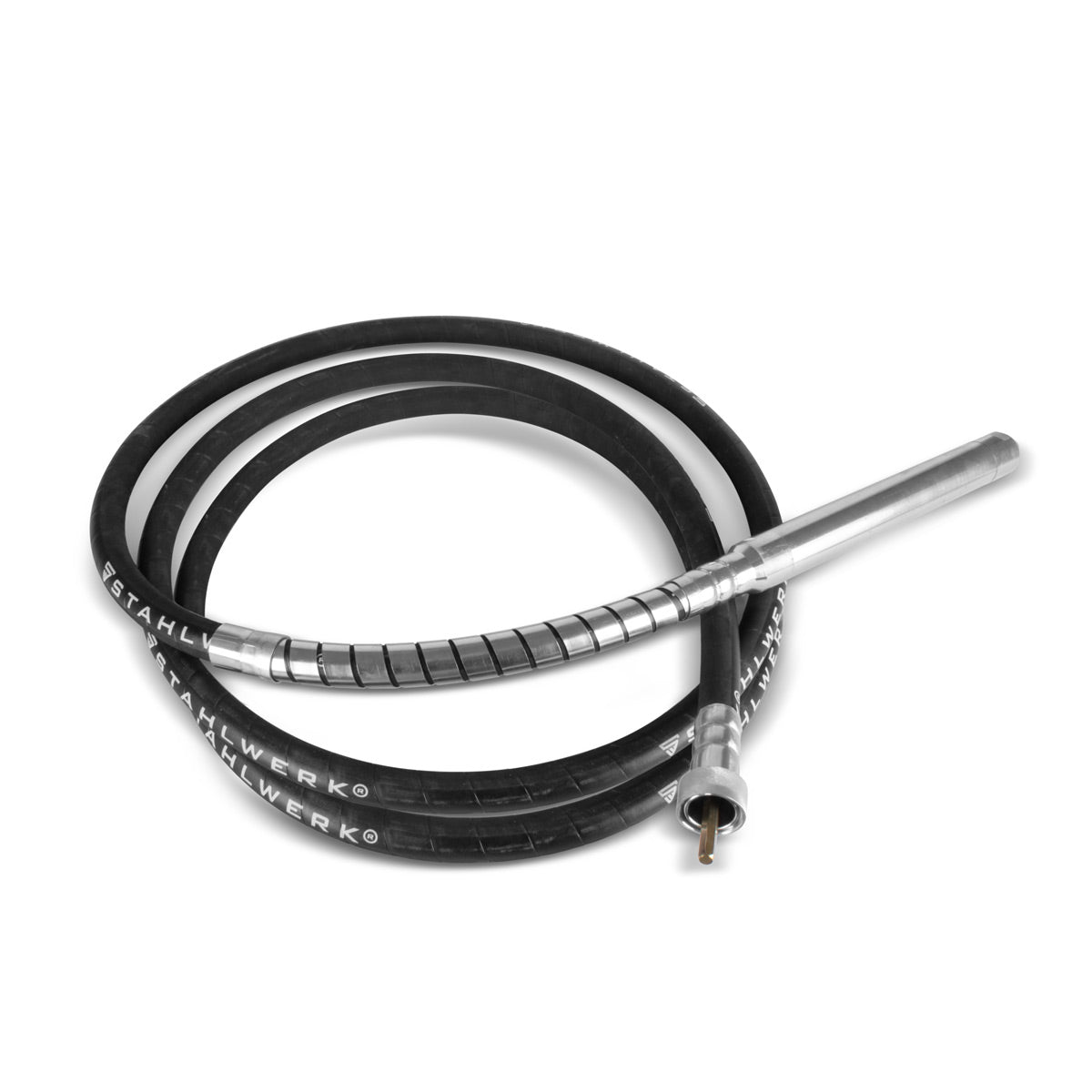 Bouteille vibrante STAHLWERK Ø 45 mm | Longueur de tuyau de 600 cm | Vibrateur interne à arbre flexible pour vibrateurs électriques à béton | Tuyau vibrant pour compacteurs à béton, vibrateurs de bouteilles et vibrateurs à béton