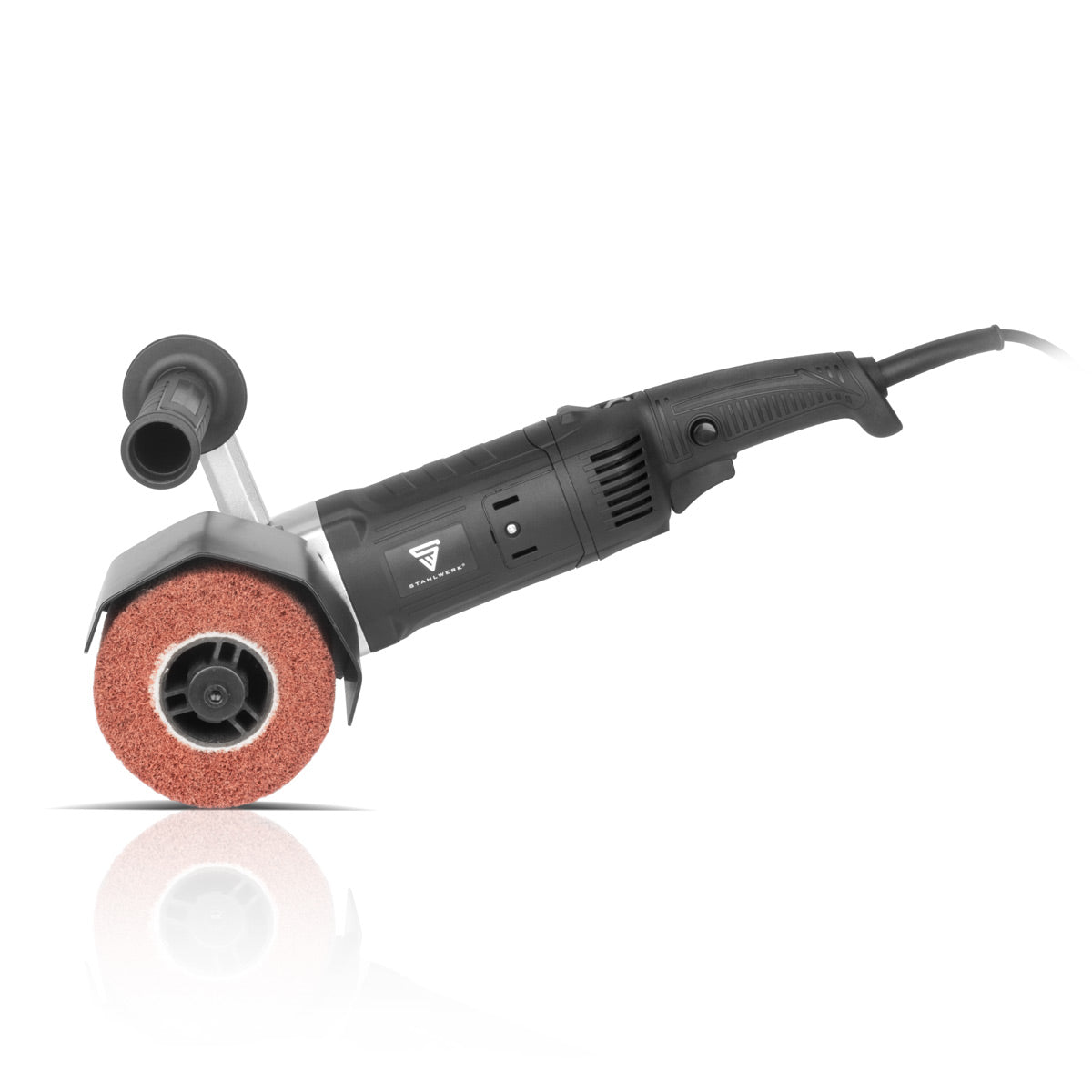 آلة الصقل STAHLWERK SM-1500 ST بقوة 1500 واط و600 - 3200 دورة في الدقيقة لصنفرة فرشاة الصنفرة ذات بكرات الساتان مقاس 125 مم | آلة طحن لفة | مطحنة الفرشاة | الأسطوانة الصنفرة