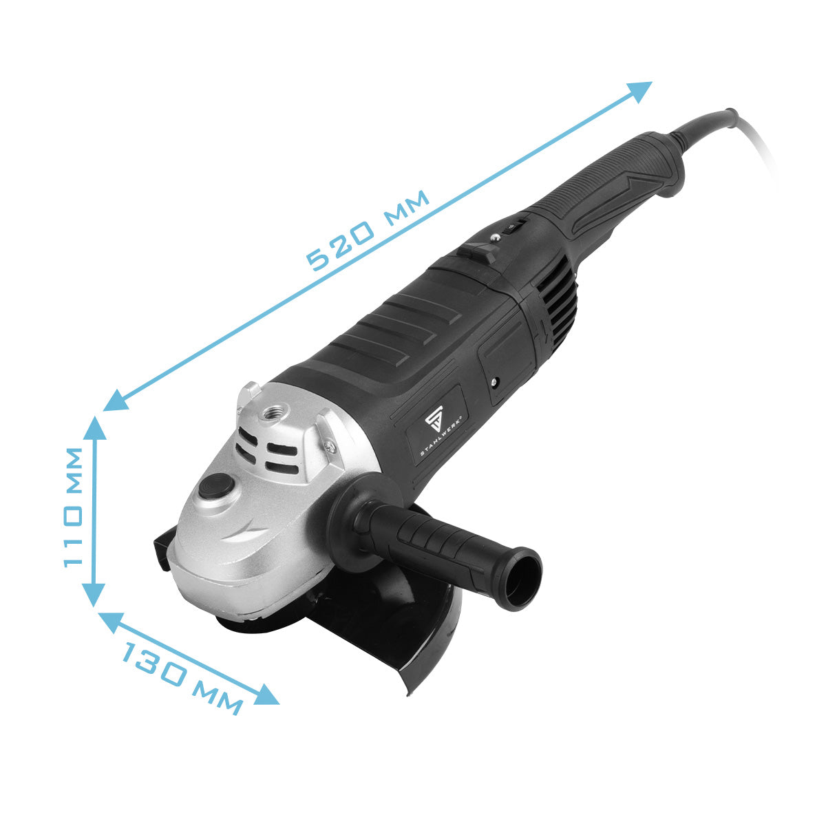جلاخة زاوية STAHLWERK WS-2600 ST بقوة 2600 واط و2800 - 6500 دورة في الدقيقة لأقراص الطحن والقطع الكهربائية مقاس 230 مم | قطع القاطع | آلة طحن