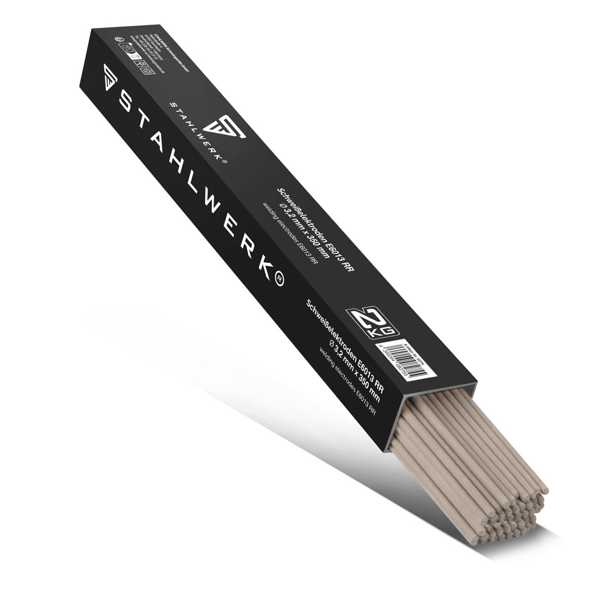 STAHLWERK Stabelektroden AWS E6013RR dick rutilumhüllt 3,2 x 350 mm, Schweißstrom 90-130 A, hohe chemische Reinheit, 2 kg MMA ARC
