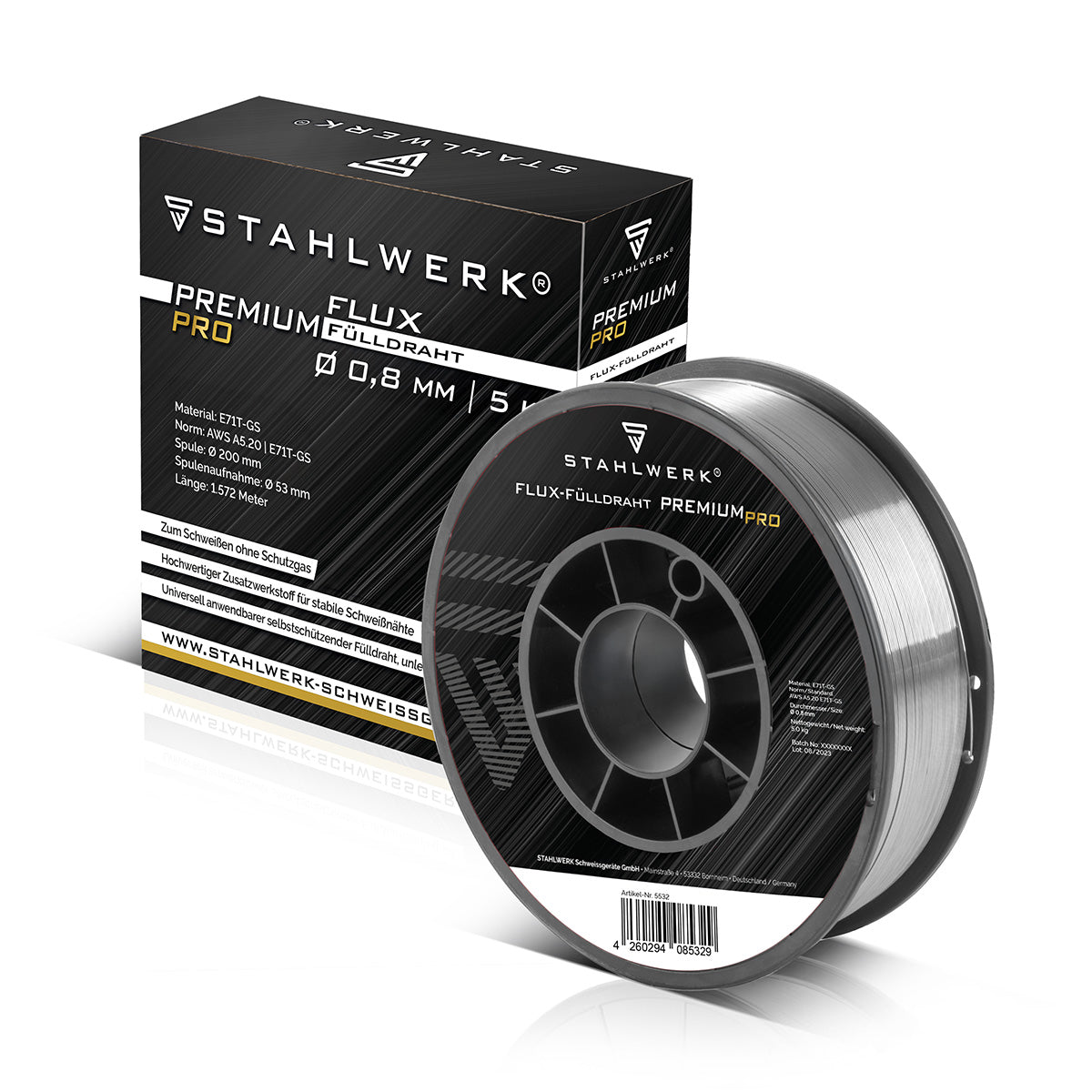 Stahlwerk MIG MAG Premium Fill wire E71T-GS Ø 0.8 mm S200/ D200 Role 5 kg