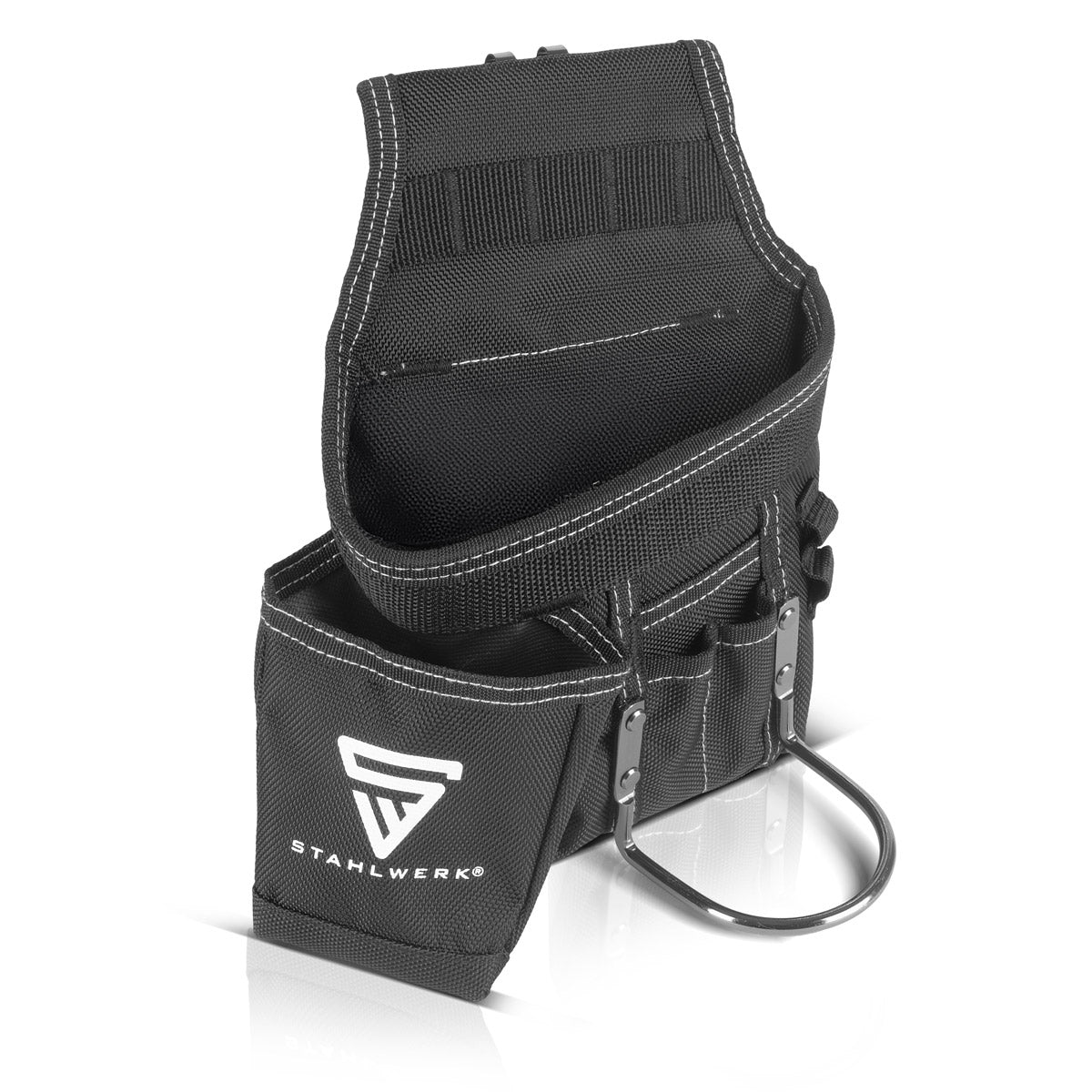 Steel mill Tool belt made of robust polyester fabric | Multifunctional tool belt bag with a spacious storage space, hammer holder, measuring tape holder | Craftsman belt | Tool bag