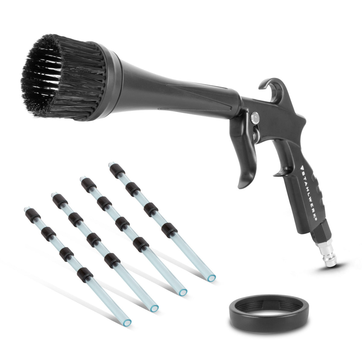 Pistola de limpieza en seco STAHLWERK RP-24 ST | Pistola de limpieza de aire comprimido | Efecto tornado | Limpiador de tapicerías | Pistola de soplado automotriz para limpieza de superficies.