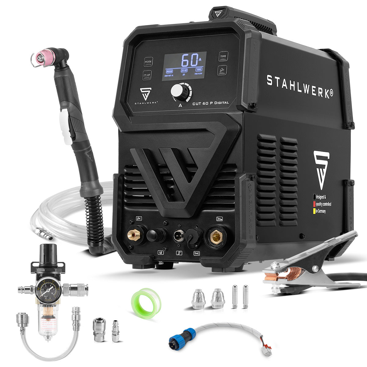 Stahlwerk cut 60 pilot igbt full equipment plasma cutter with 60 amps pilot, up to 24 mm cutting performance, for painted sheets & flight grost