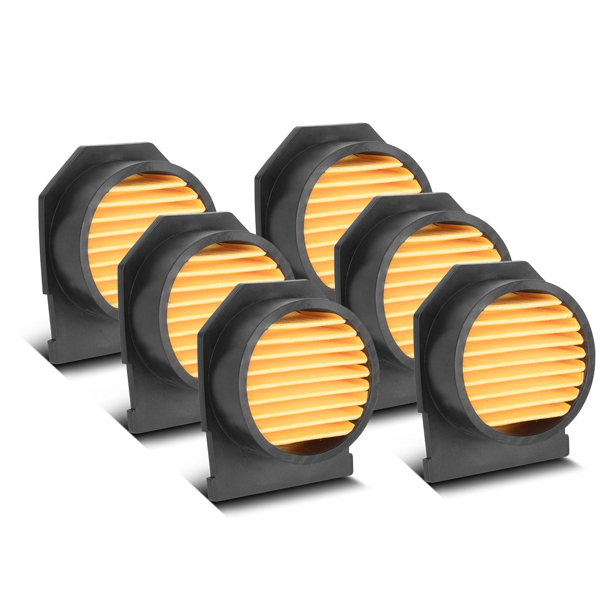 STAHLWERK juego de 6 filtros de aire de admisión para compresores | Filtro de repuesto | Filtro de aire | Filtro de aspiración | Filtro de partículas | Filtro de compresor diseñado para 900 – 1450 vatios