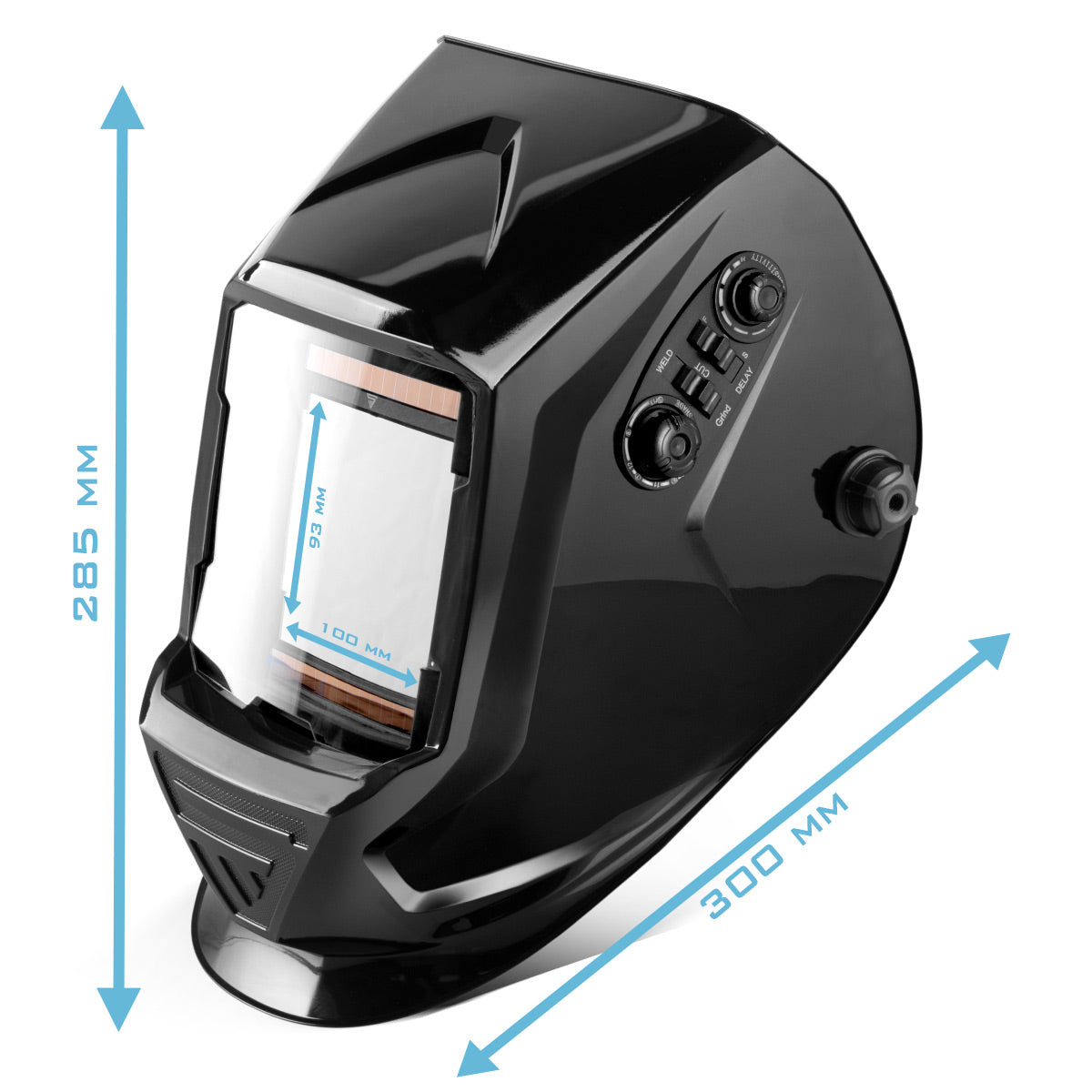 STAHLWERK Vollautomatik Real Colour Schweißhelm mit 3-in-1-Funktion ST-990 XB, schwarz glänzend