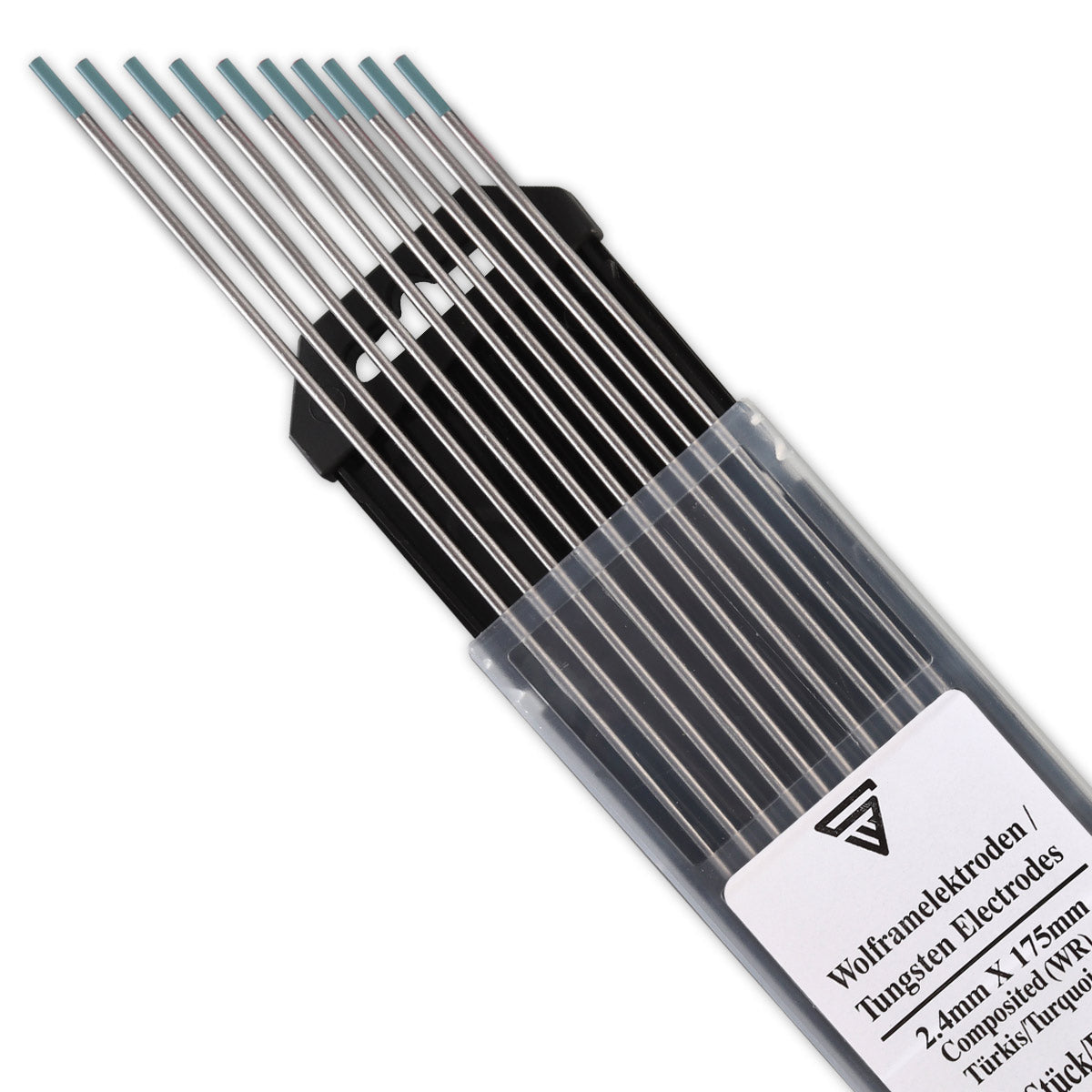 STAHLWERK 10er Set Wolframelektroden WTKS Türkis, Durchmesser 2,4 mm, Perfektes Zündverhalten zum Schweißen von Aluminium, legierten und unlegierten Stählen.