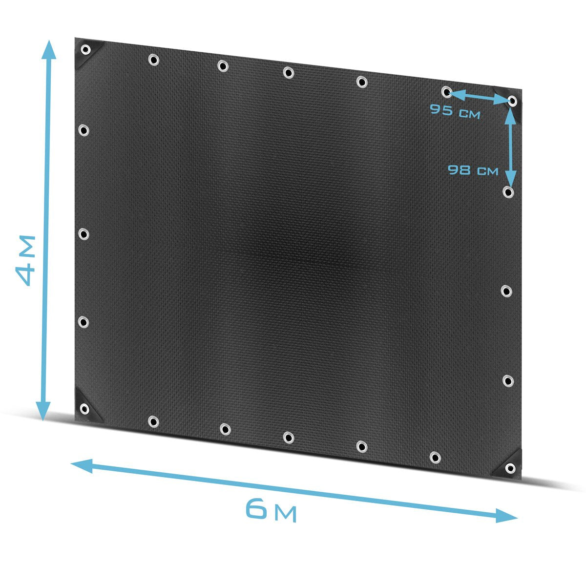 In acciaio copri il telone con occhiello 4 x 6 m 260 g/m² Tarpaulin protettivo impermeabile | Tarpaulin tissutale | Tarpaulin da giardino | Piano barca | Tarpaulin in legno | Piano PE