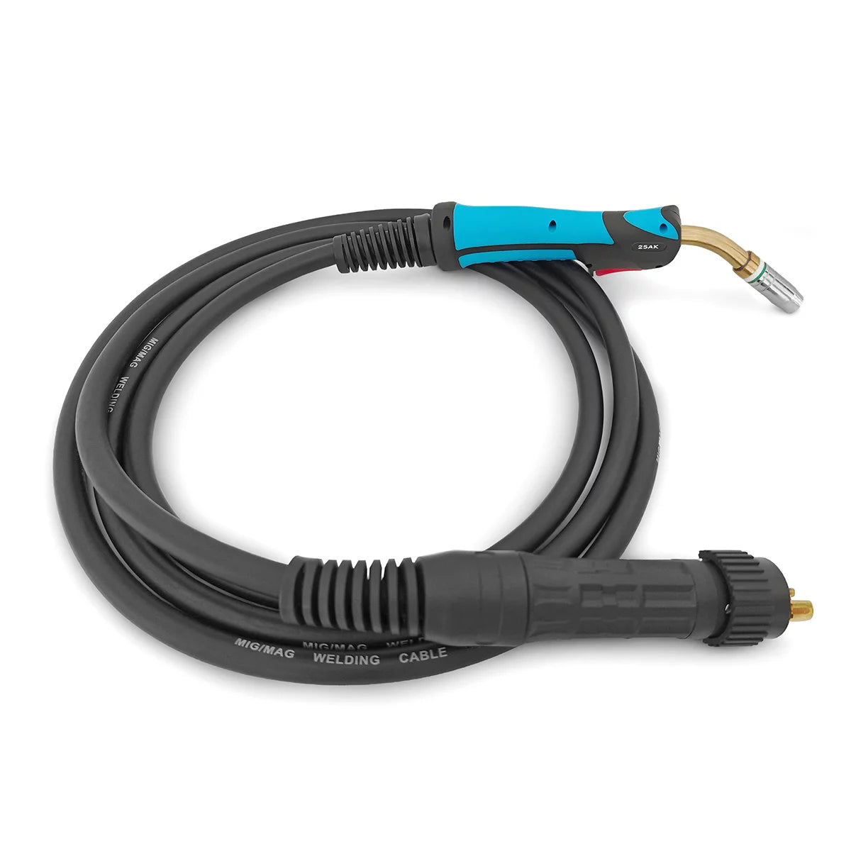Torche de soudage STAHLWERK AK25 avec paquet de tuyaux de 3 mètres | Accessoires de soudage professionnels pour postes de soudage MIG/MAG à gaz inerte avec connexion centrale Euro Pistolet de soudage MIG/MAG refroidi au gaz 180 ampères