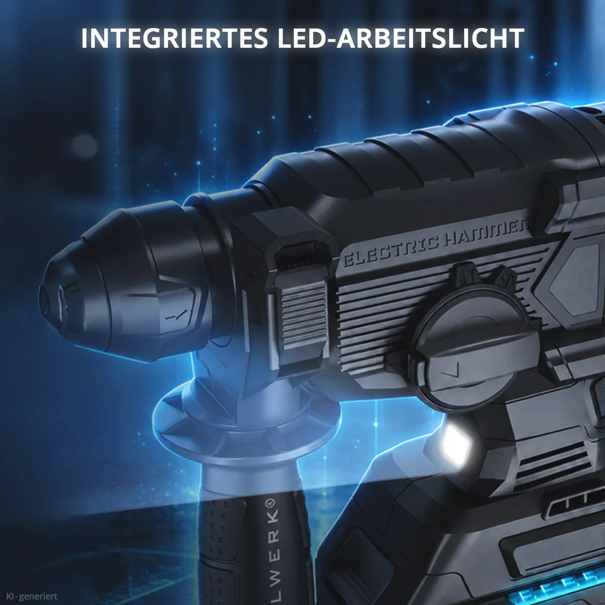 STAHLWERK Akku-Bohrhammer KLAUS | 20 Volt-System | Bohren, Schlagbohren und Meißeln | Bohrer | Bohrmaschine für Beton und Zement | 24 mm Bohrdurchmesser | Brushless | SDS