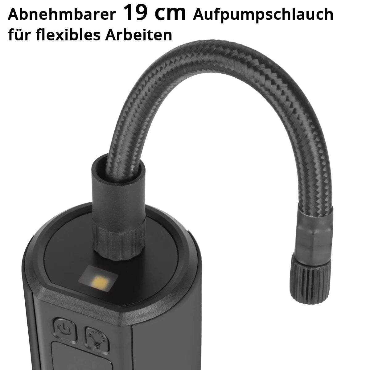 STAHLWERK Akku-Kompressor HF-800 ST | Reifenkompressor mit 4.000 mAh Lithium-Akku | 80 W Leistung, max. 4,2 bar | Digitaldisplay mit psi/bar/kg/cm² | Automatik-Abschaltung | LED-Arbeitslicht