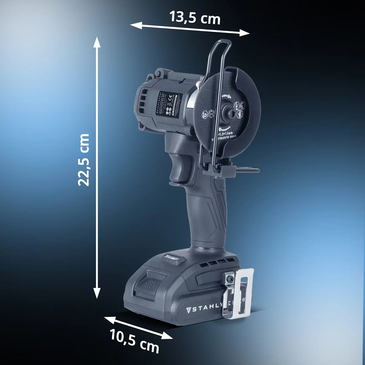 STAHLWERK Mini-Akku-Winkelschleifer MAW-20 ST mit 2000 mAh Akku | Handwinkelschleifer zum Schneiden von Metall, Fliesen und Holz | Elektrische Minisäge mit Brushless-Technologie