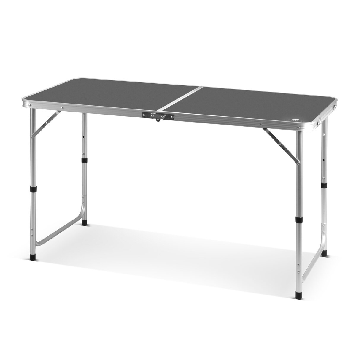 Table de camping en acier avec 4 tabourets | Tableau de pliage réglable en aluminium réglable 120 x 60 x 55 - 70 cm Tableau de jardin | Meubles de camping | Table pliante | Ensembles de table pliables dans l'ensemble avec 4 chaises de camping