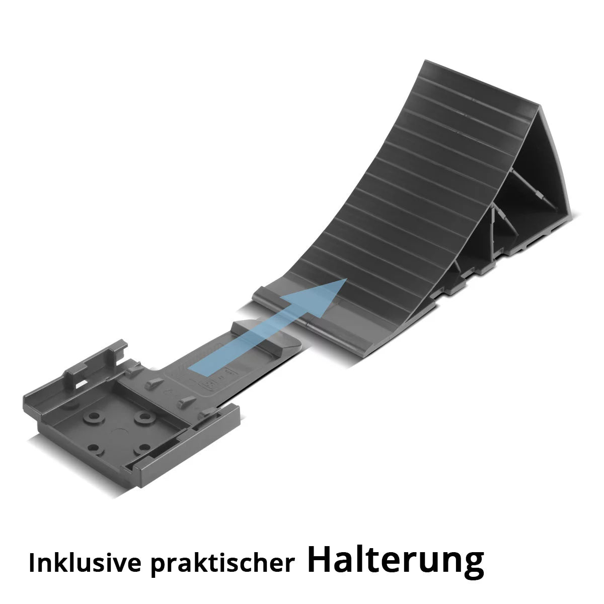 Steel mill with bracket GT-01 ST 4 Set up to 1.5 t axle load brake wedge | Hind -up | Rad wedge | Cycling pad for car trailers, motorhome, caravan or caravan