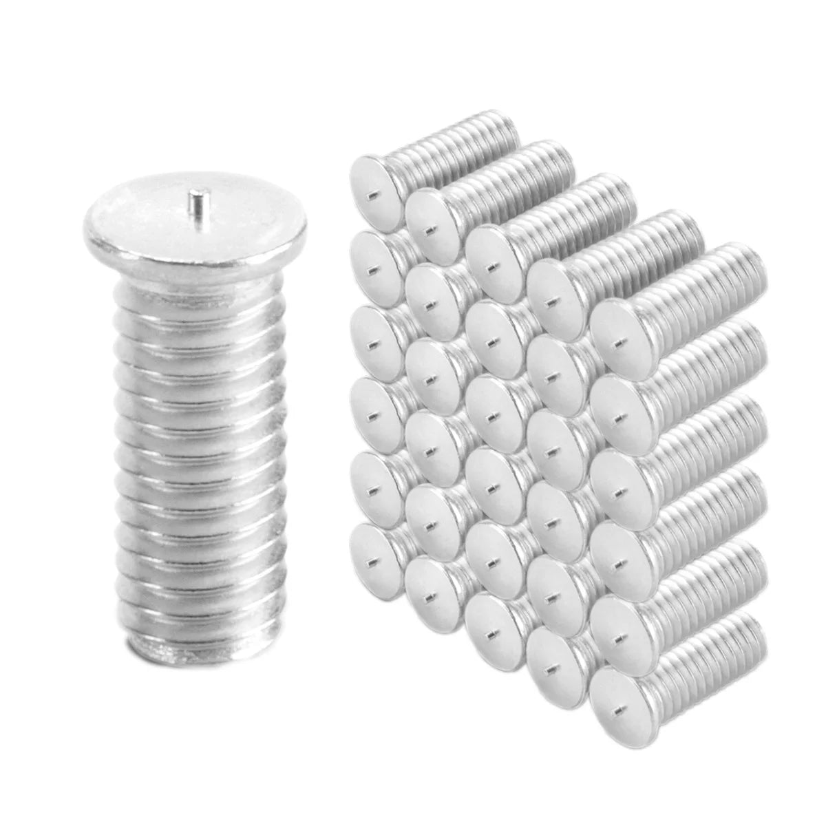 Steelworks 2x Pornos de sudor de aluminio M6 Hilo 100, Accesorios de reparación inteligente para Desip Potters / Dell Lifter / Dot Soldadura / para reparación profesional de cuerpos de automóviles