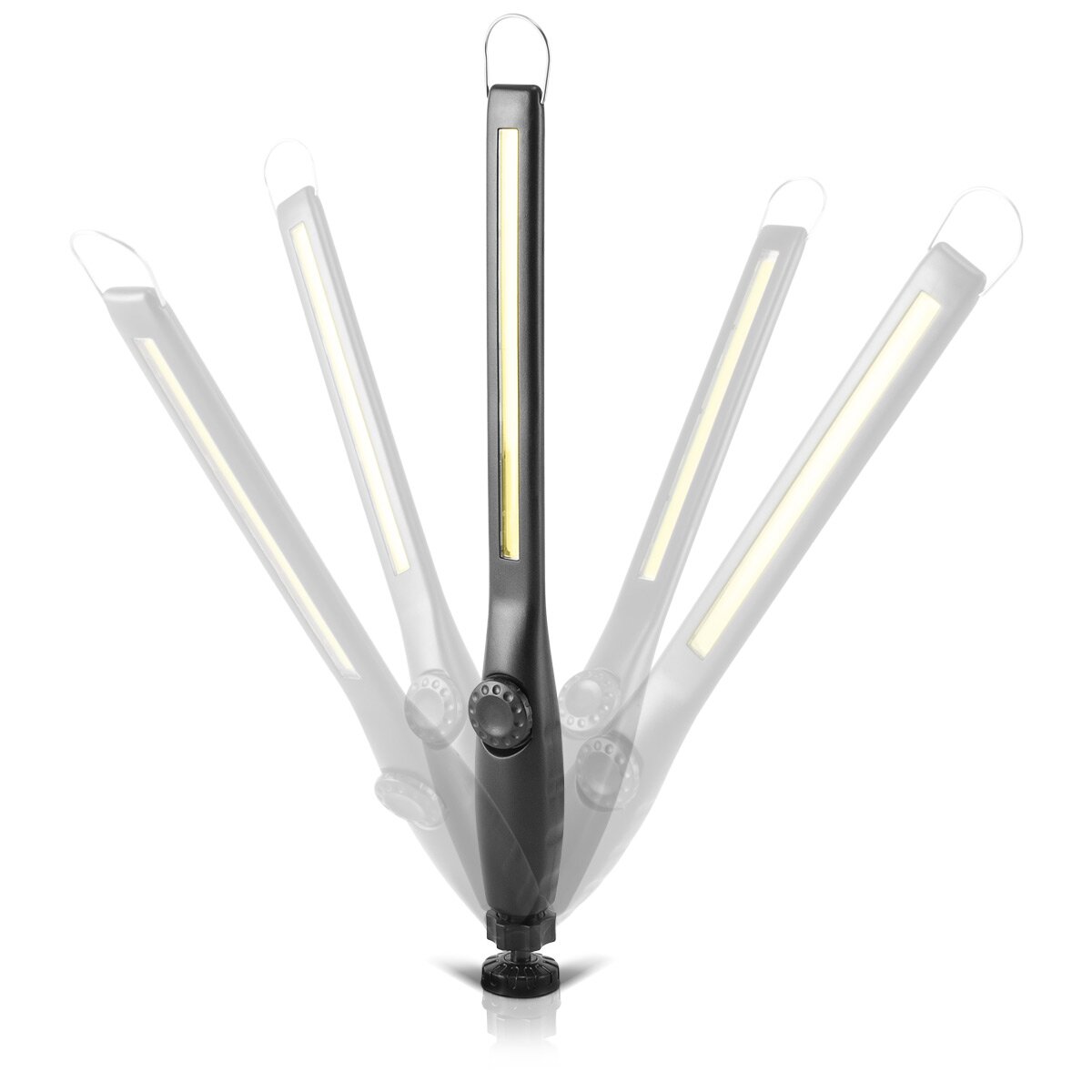 Steelwork LED work lamp AL-300 ST Powerful stable lamp / stable lamp / flashlight with integrated battery, USB connection and swiveling magnetic foot, continuously adjustable