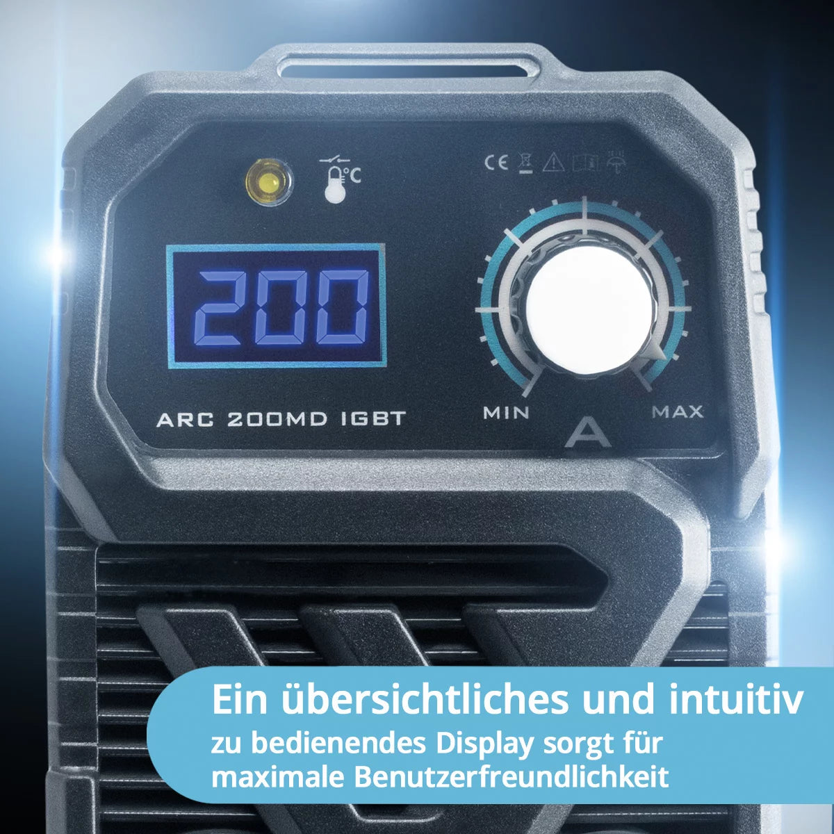STAHLWERK ARC 200 MD Schweißgerät Vollausstattung - DC MMA | E-Hand| Lift-TIG Inverter mit 200 Ampere, IGBT Technologie und Single-Board, 7 Jahre Hersteller-Garantie