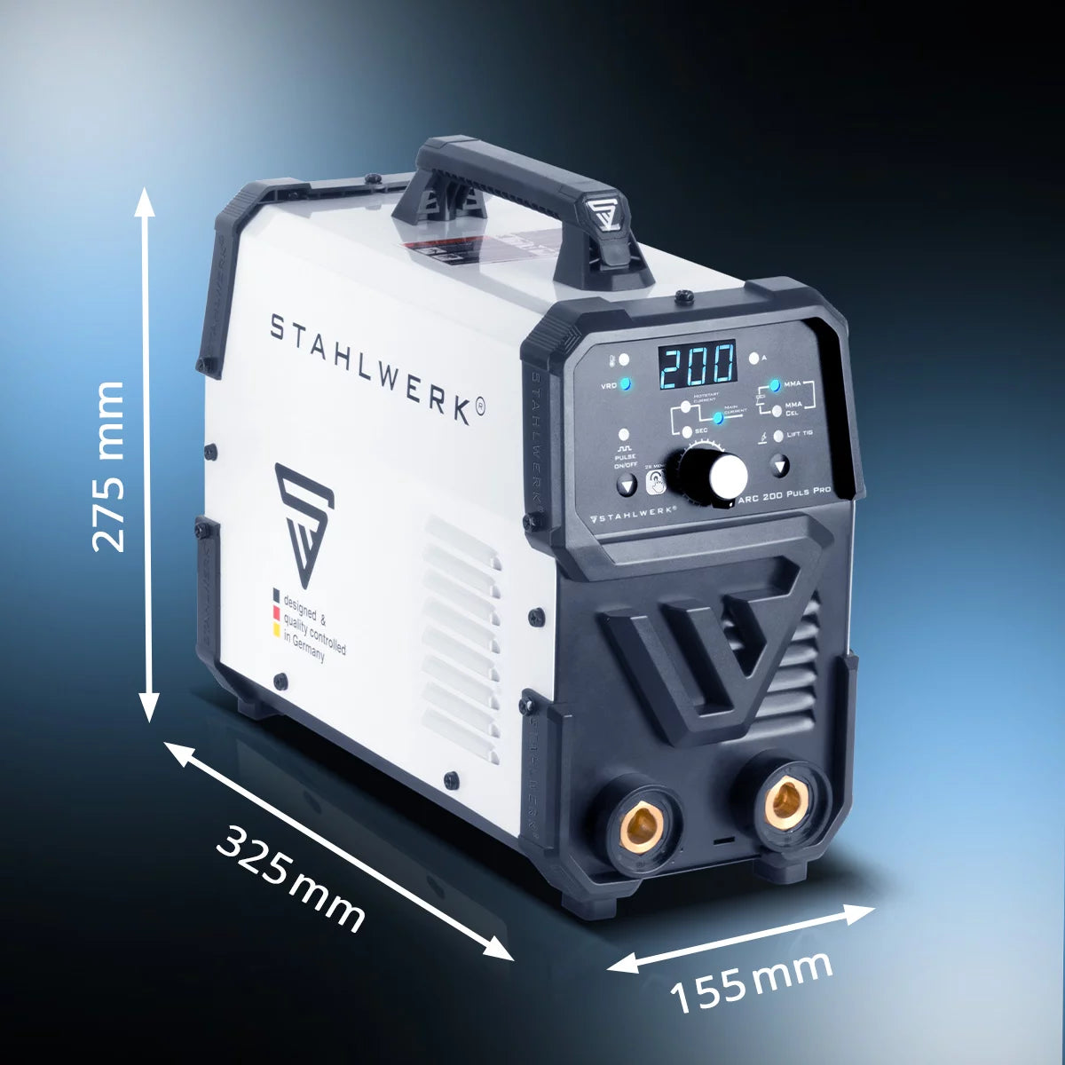 Stahlwerk ARC 200 pulse per full equipment electrode welding device, compact MMA | E-hand | Lift-Tig inverter with 200 amps, IGBT technology and pulse function