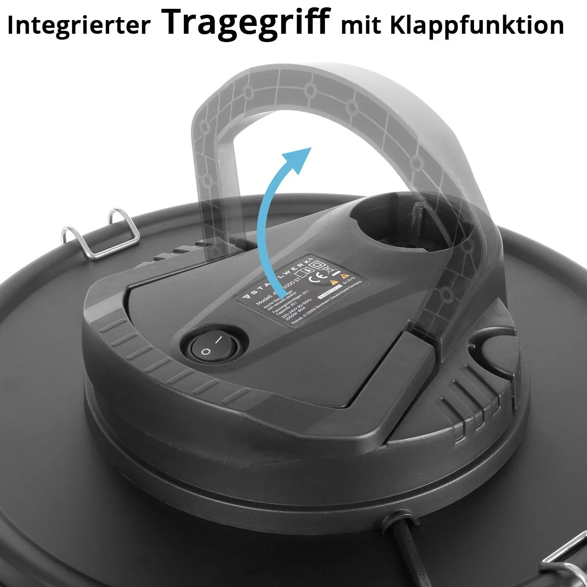STAHLWERK Aschesauger VCL-1000 ST | Ofensauger mit 20 Liter Schmutzbehälter | 1000 W Leistung | Kamin-Staubsauger mit HEPA Filter | Blasfunktion | Für kalte Asche, Ofen, Grill, Werkstatt