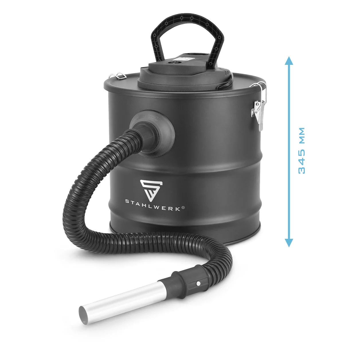 STAHLWERK Aschesauger VCL-1000 ST | Ofensauger mit 20 Liter Schmutzbehälter | 1000 W Leistung | Kamin-Staubsauger mit HEPA Filter | Blasfunktion | Für kalte Asche, Ofen, Grill, Werkstatt