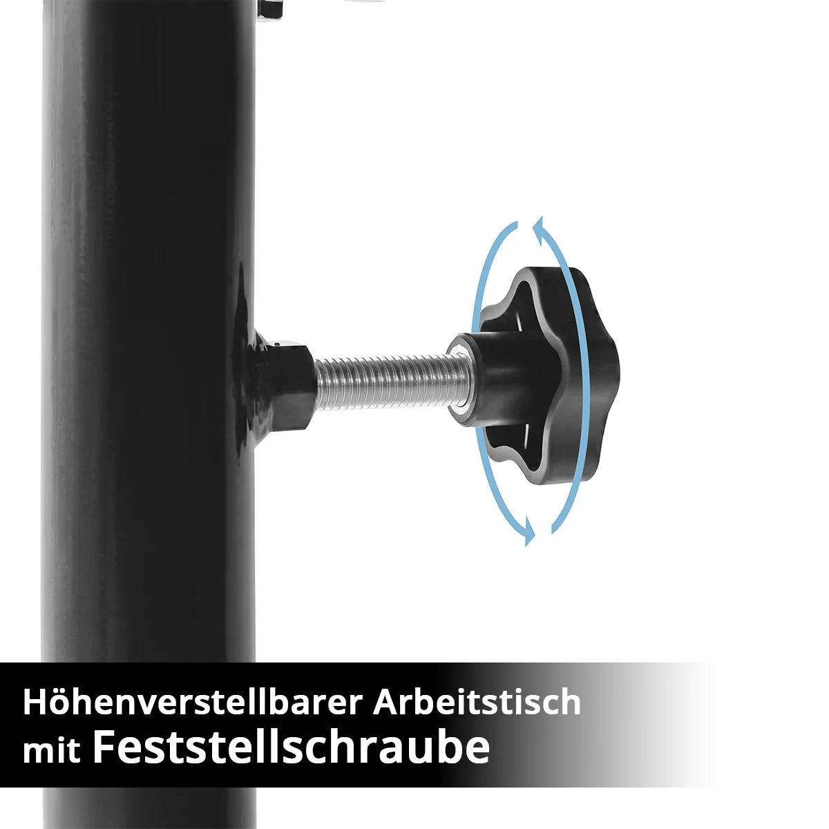 STAHLWERK Kfz-Wartungs- und Montagewagen mit Lenkrollen | Höhenverstellbarer Arbeitstisch | 87,3 – 125 cm | 100 kg Tragkraft | Mobile Werkbank | Ideal für Garage, Werkstatt, Autoreparatur und DIY