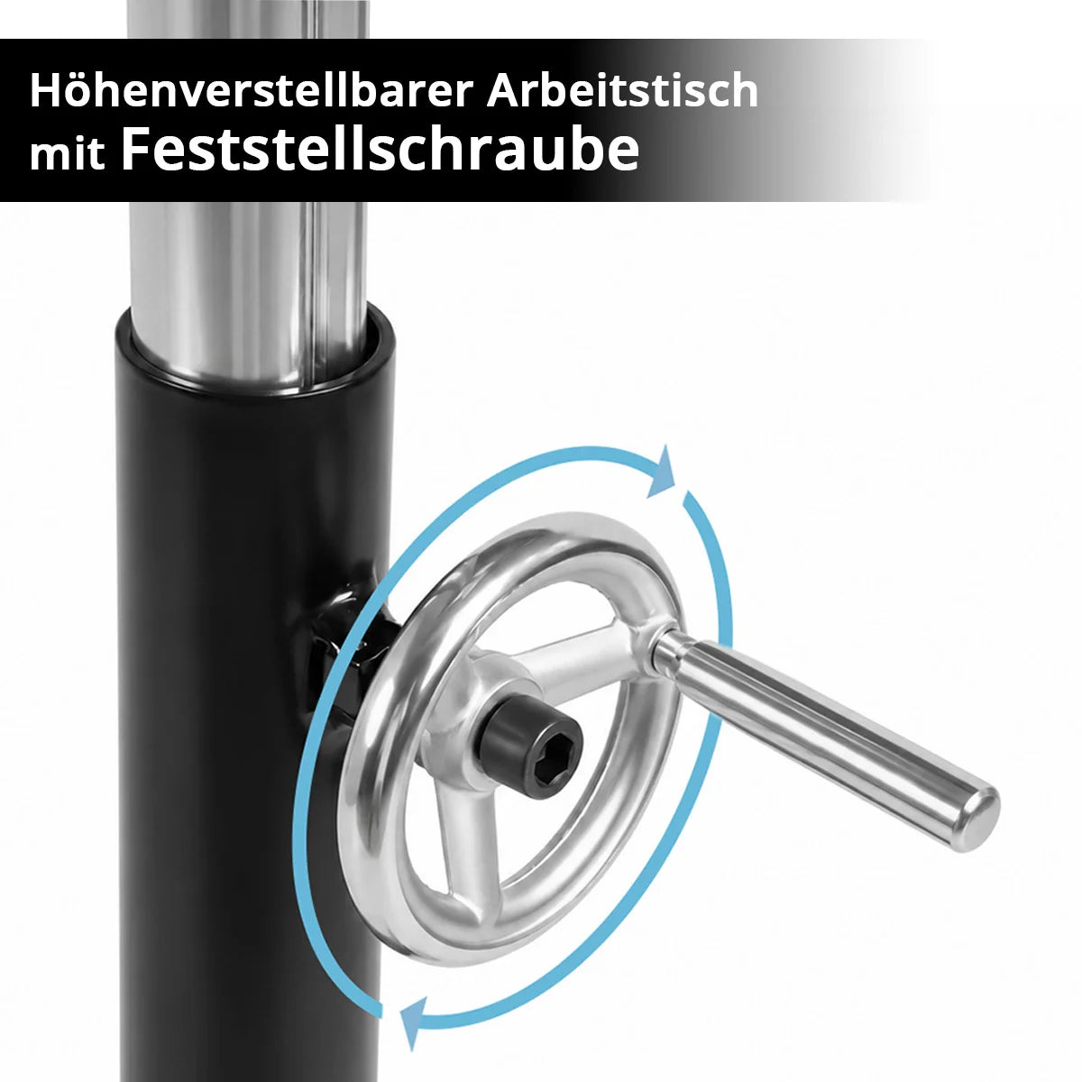 STAHLWERK Auto-Wartungs- und Montagewagen | Höhenverstellbarer Werkstattwagen | 74,5 – 140 cm | 75 kg Traglast | Schwenkbarer Arbeitstisch | Praktische Ablage- und Arbeitsfläche für Werkstatt und Garage