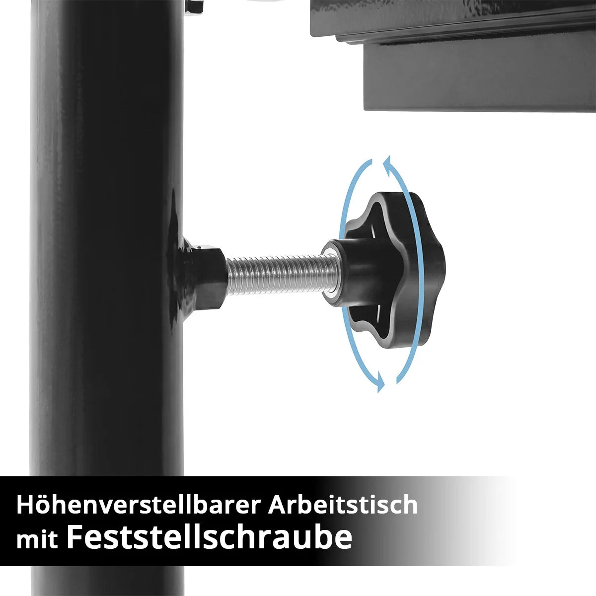 STAHLWERK Kfz-Wartungs- und Montagewagen mit Schublade | Höhenverstellbarer Arbeitstisch | 87,3 – 125 cm | 100 kg Tragkraft | Mobile Werkbank | Ideal für Garage, Werkstatt, Autoreparatur und DIY