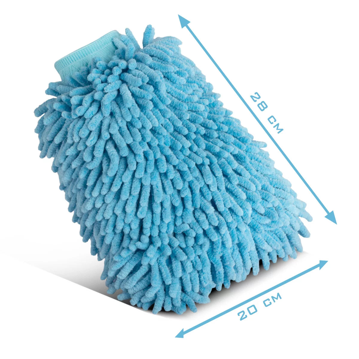 STAHLWERK Autowaschhandschuh im 5er Set 20 x 28 cm Chenille-Reinigungshandschuh | Mikrofaser-Schwamm | Mikrofaser-Tuch | Autoschwamm | Mikrofaser-Handschuh | Putzhandschuh