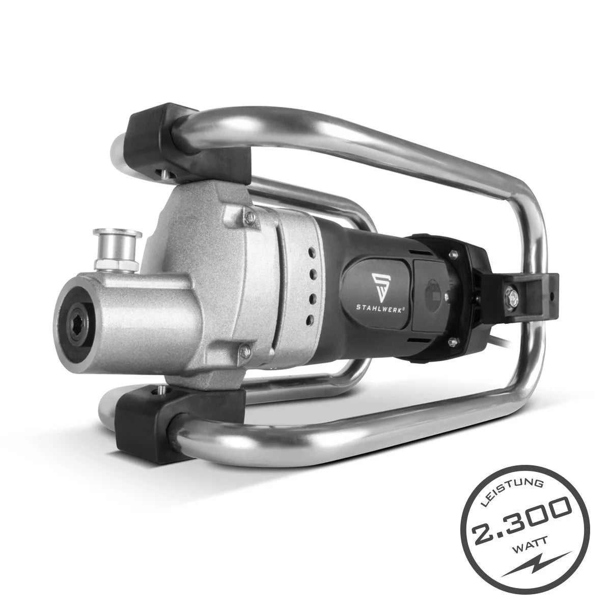 Compattatore per calcestruzzo STAHLWERK BR-2300 ST | 2.300 Watt a 4.000 giri/min | Forte vibratore per calcestruzzo | Vibratore per bottiglia per bottiglia vibrante da 35 / 50 mm | Vibratore interno per pareti, soffitti, fondazioni