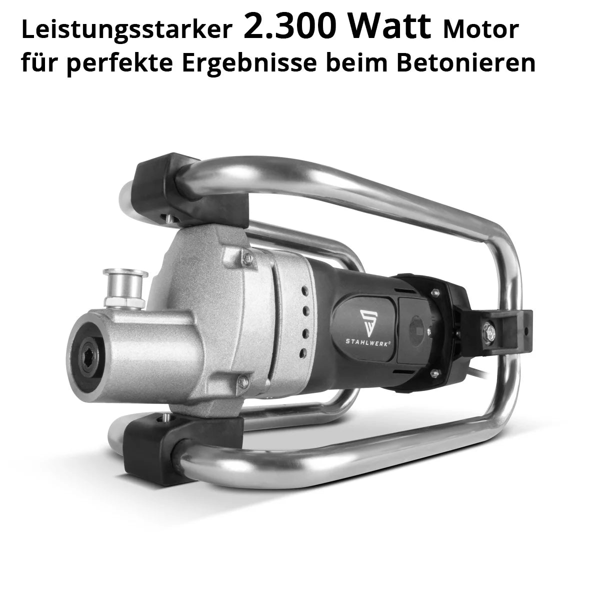 STAHLWERK BR-2300 ST concrete compactor | 2,300 watts with 4,000 rpm | Vibrating bottle Ø 35 mm | 600 cm hose length set | Strong concrete vibrator | Vibrating hose for walls, ceilings, foundations