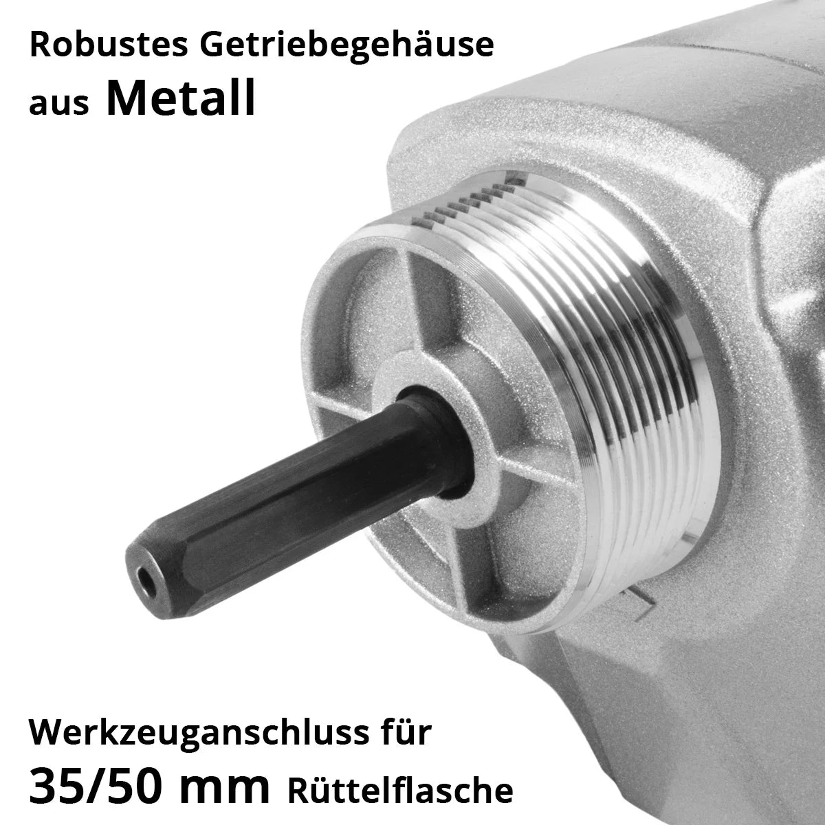 STAHLWERK concrete compactor 900 watts with vibrating bottle 35 mm, 3 m hose length | 4,000 rpm | Internal vibrator for foundations, floor slabs, walls, ceilings | High-performance compactor for concrete construction