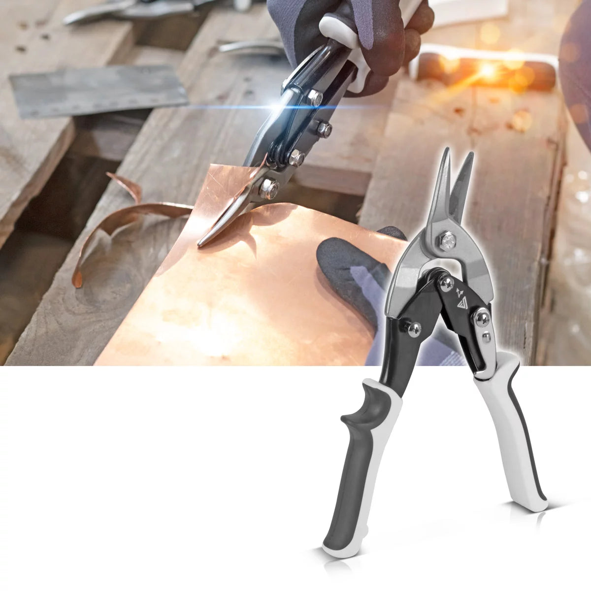 Ciseaux en tôle en acier ciseaux métalliques professionnels à coupe droite | Blechschneider | Coupes de métaux pour les feuilles de métal de coupe professionnelles