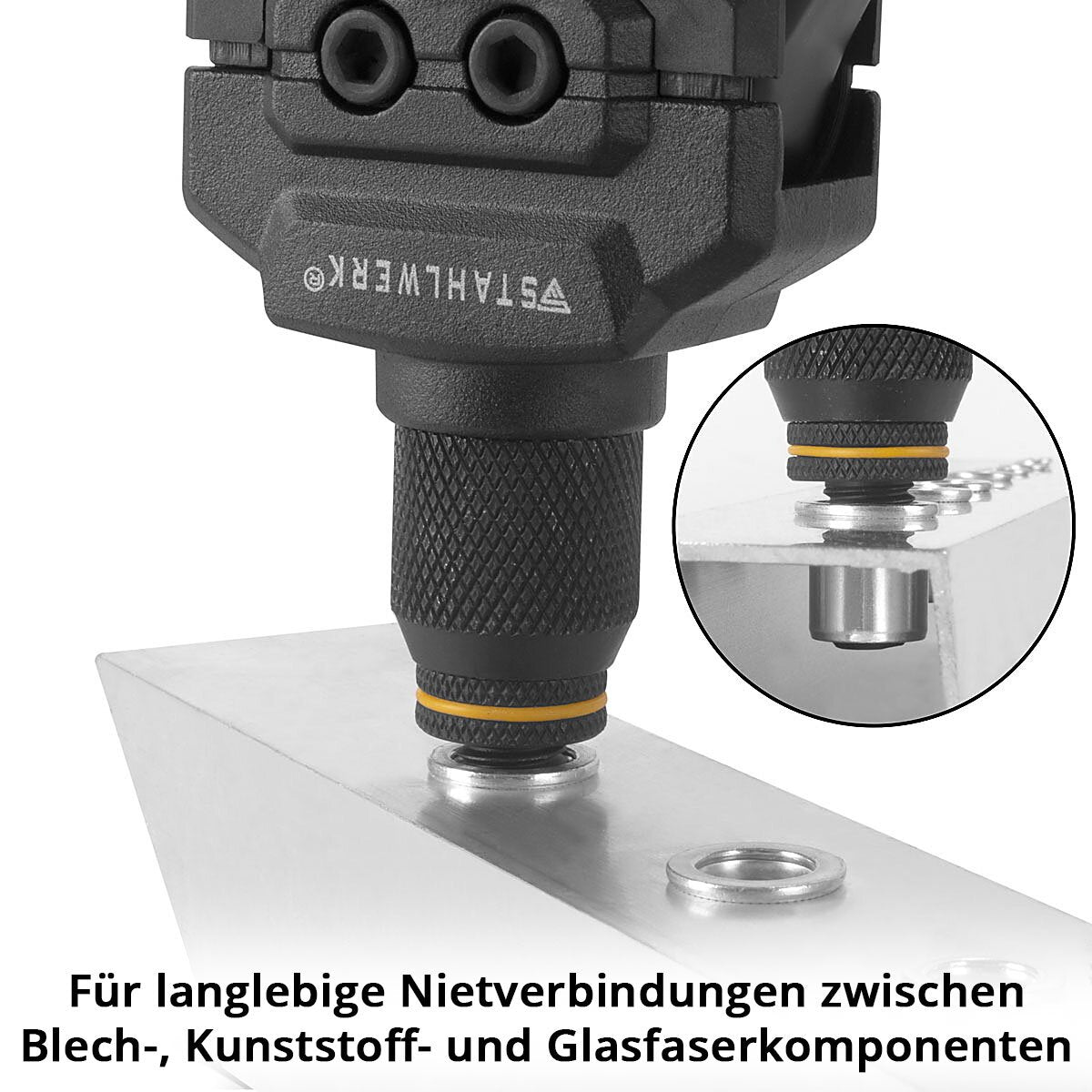 Lingua cieca in acciaio set NZ-16 St Nietzange | Pinze di noci a rivetta | Pinze popniet | Pinza per diffamazione con mutevole thread M3 | M4 | M5 | M6 | M8 | M10 | M12 tra cui 70 dadi e valigie