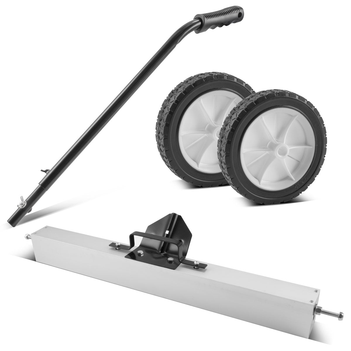 STAHLWERK Magnet-Bodenkehrer MBK-36 ST mit 914 mm Breite und 22,5 kg Fassungsvermögen, Magnetbesen / Spänesammler / Magnetische Kehrmaschine für Metallspäne, Schrauben, Nägel und andere magnetische Kleinteile