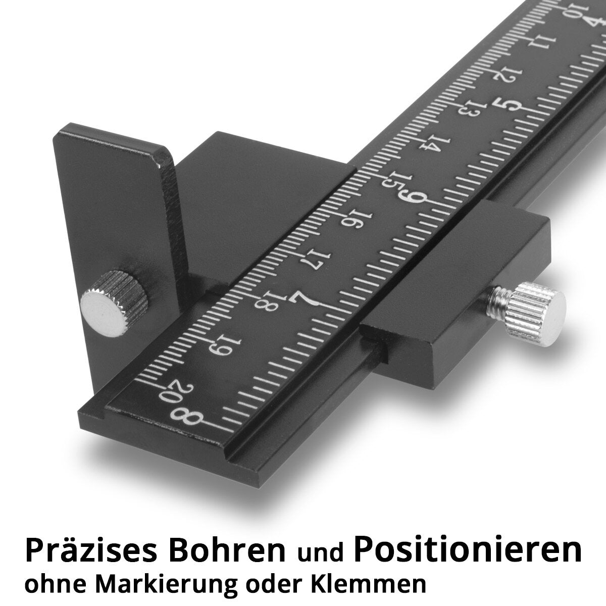 Steelwork drilling device with stop adjustable aluminum drilling template | Drilling | Drilling help | Dübellehre | Drilling apprenticeship for the exact positioning of boreholes