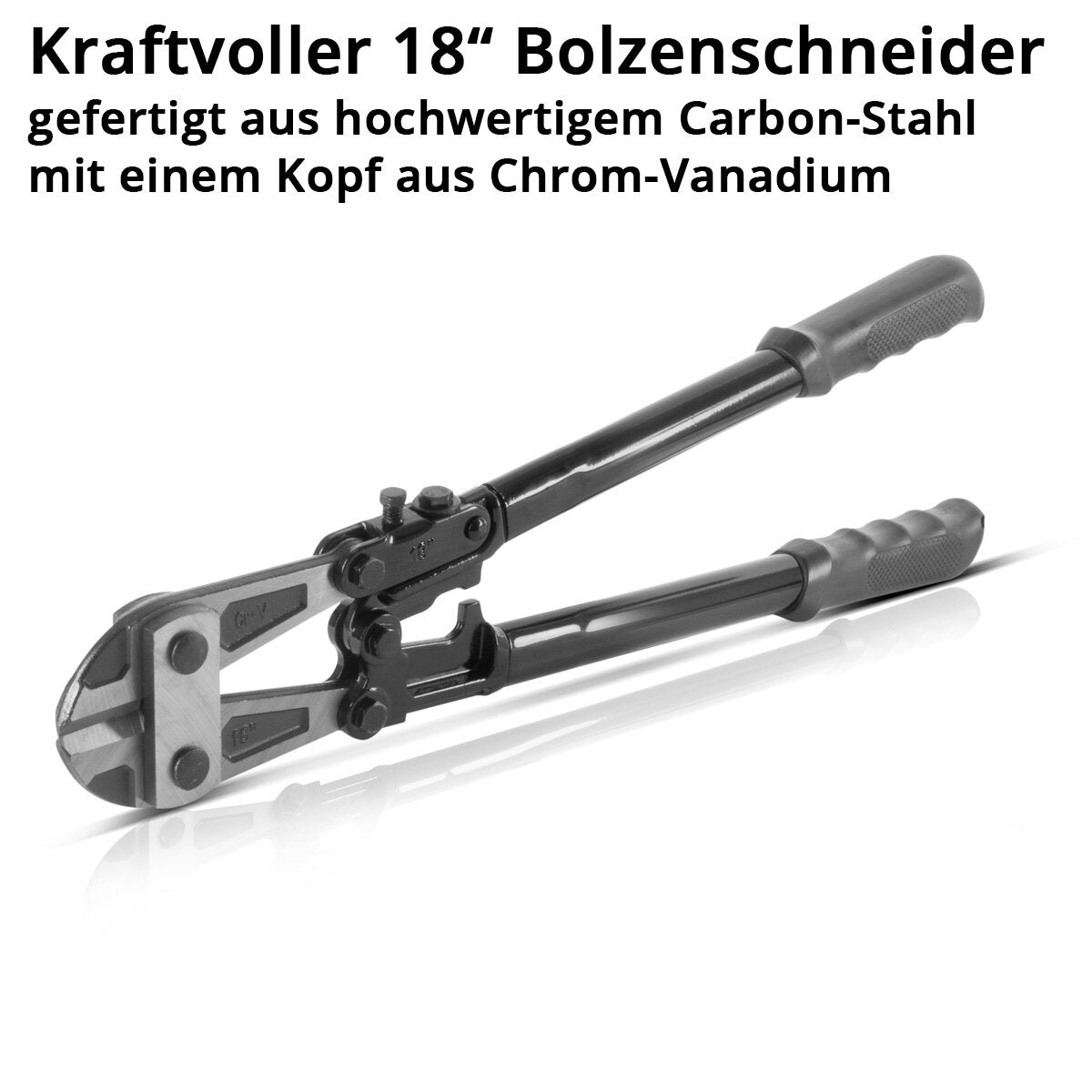 Steelworks Bolzenschneider 18 “Chrom-Vanadium Professional Bolt Scissors | Steel cutter | Mattenschneider | Construction steel scissors | Metal cutter with hardened cutting baking