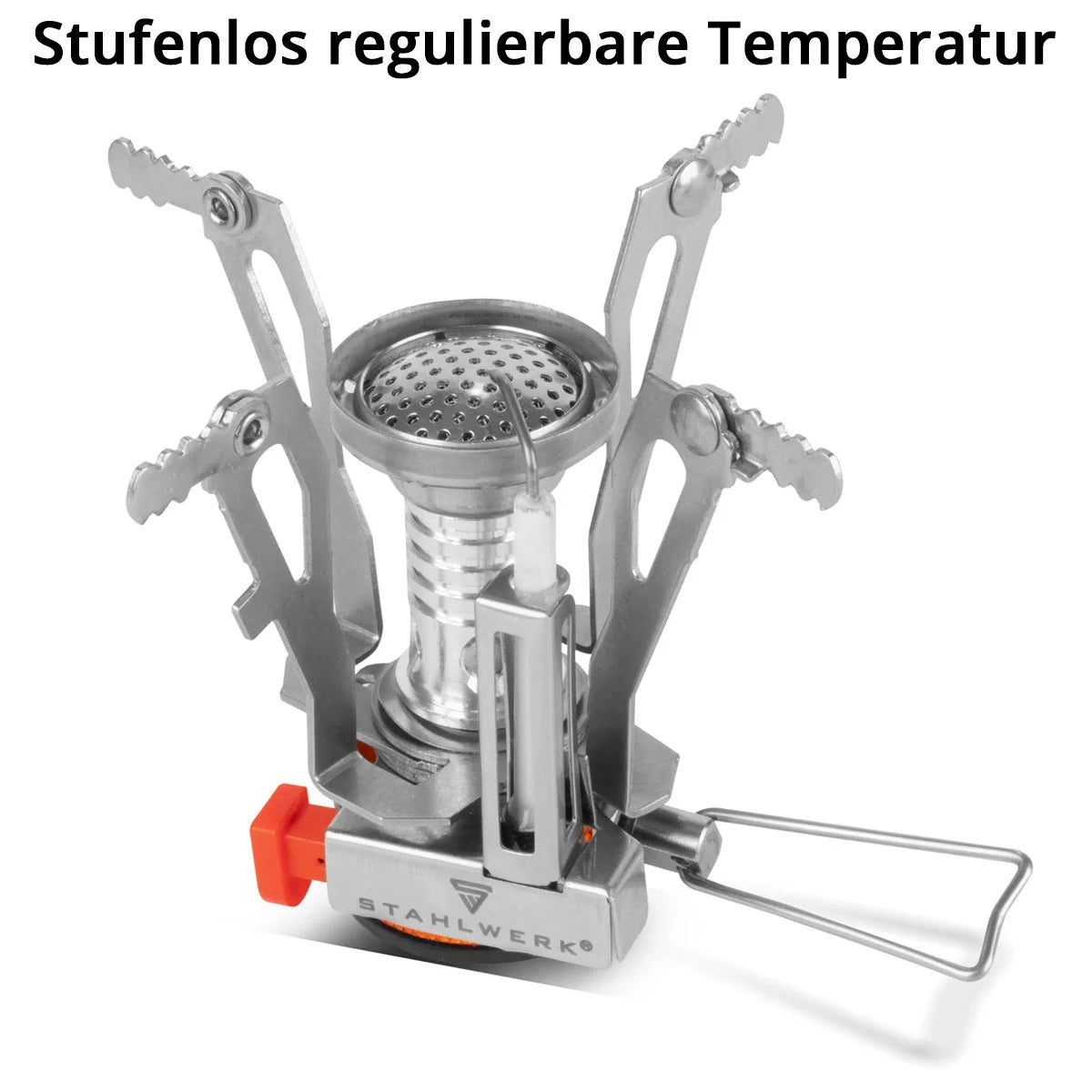Cocina de cocina Stahlwerk Camping | Arnés de campamento de aluminio conjunto completo con olla, sartén, olla de gas, conchas de plástico y cubiertos | Juego de chef al aire libre de alta calidad