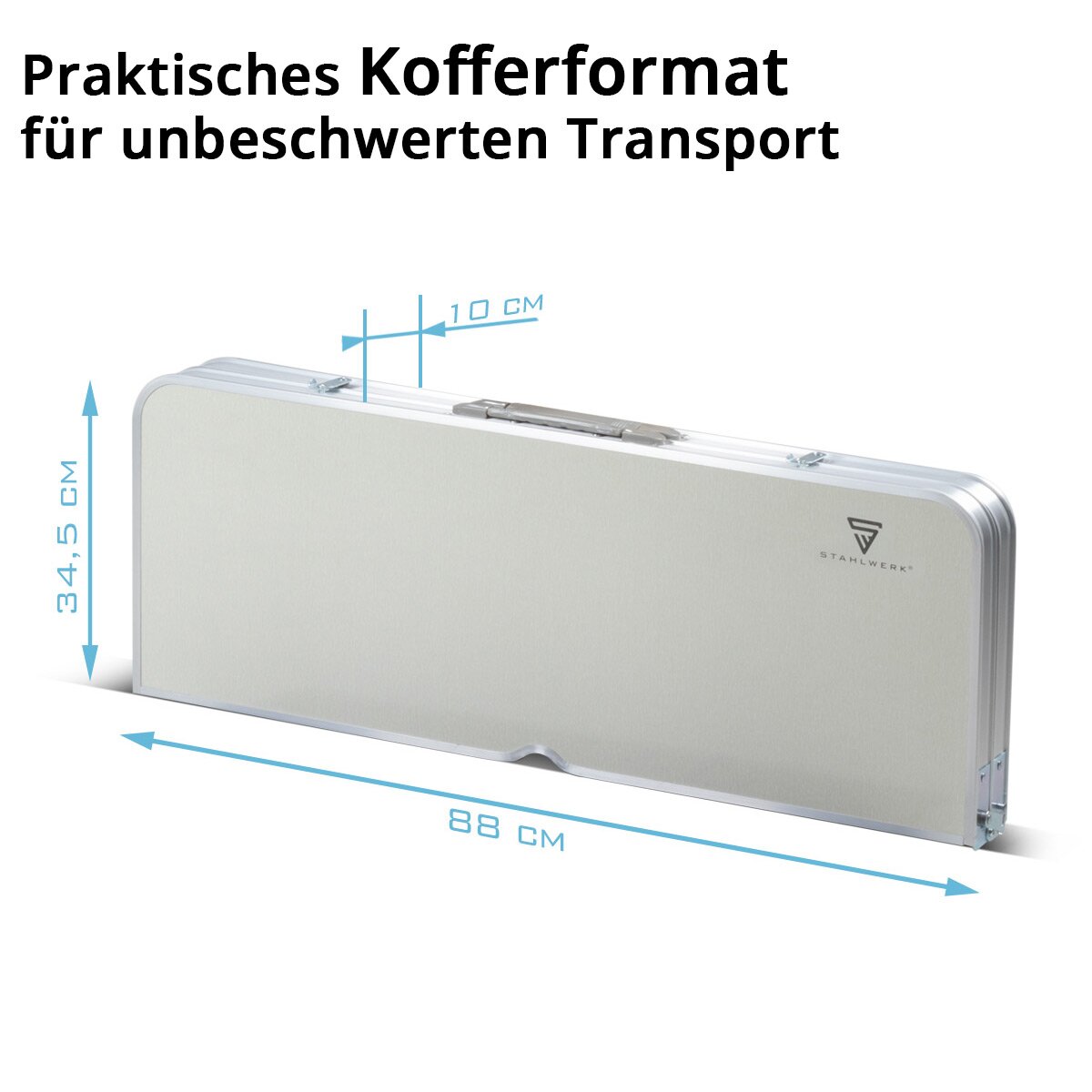 STAHLWERK Campingtisch mit Stühlen | Faltbarer Aluminium-Klapptisch | Gartentisch | Biertisch | Campingmöbel | Falttisch | klappbare Tischgarnitur im Set mit Campingstühlen für 4 Personen