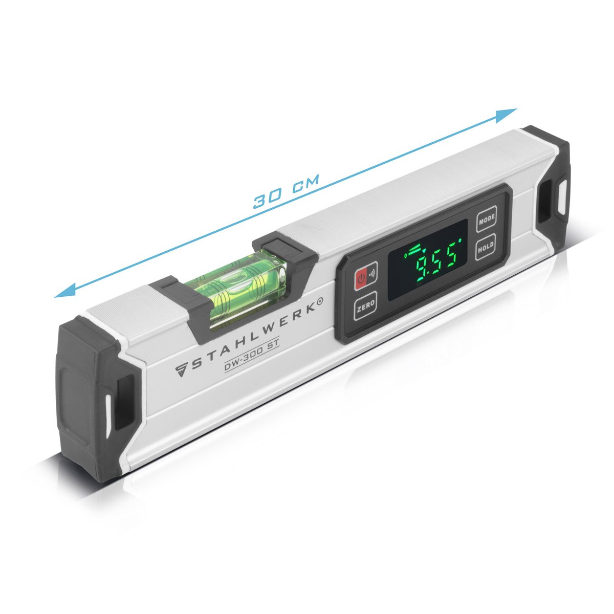Steelworks Digital Water Scale DW-300 ST en aluminium avec une échelle directionnelle magnétique de longueur de 300 mm | Échelle de l'eau de l'aimant | Échelle d'eau en aluminium | Échelle d'eau numérique | Couteau en linge