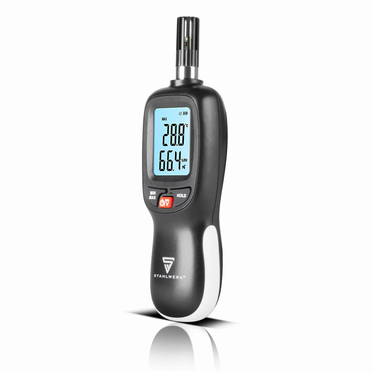 STAHLWERK humidity and temperature measuring device | Precise digital measuring device for professional determination of the room climate | Ideal for controlling temperature and humidity