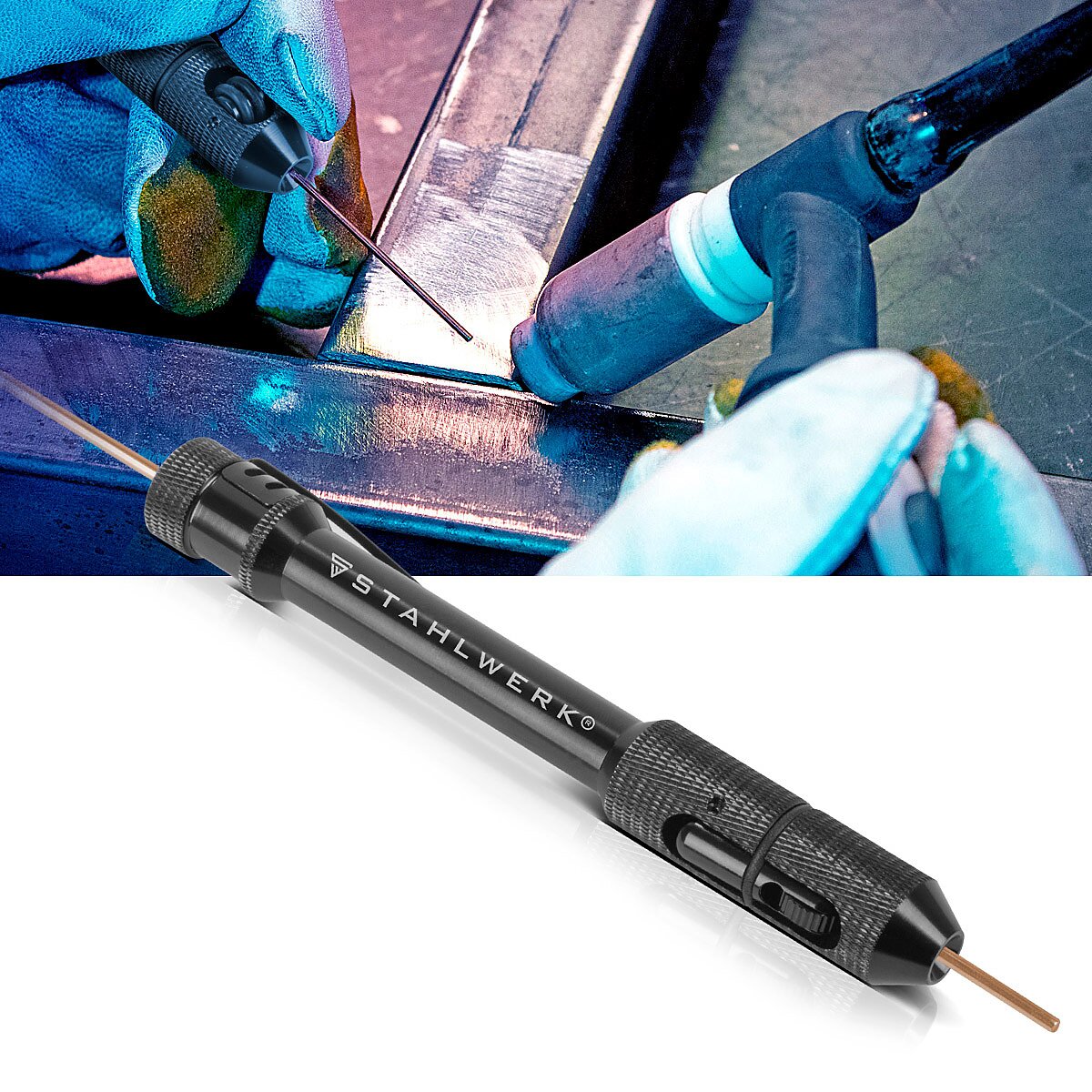 Stahlwerk Tig Pen | Pin de preservación de cables | Peque de alambre de sudor | Establo de soldadura | Lápiz de soldadura | Pedera de peluca para varillas de soldadura de 0.8-3.2 mm