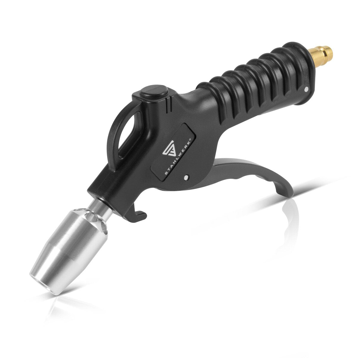 Pistola de hierba de aire comprimido de acero DAP-202 ST con pistola de limpieza Venturidüse | Pistola de aire comprimido | Blaspistole | Pistola de compresor | Pistola neumática con ¼ "hilo de latón