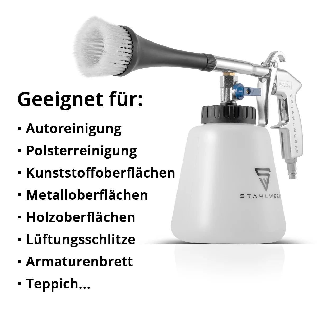 STAHLWERK professional compressed air cleaning gun RP-90 ST, high-quality compressed air cleaner with tornado effect for effective cleaning of dirty surfaces