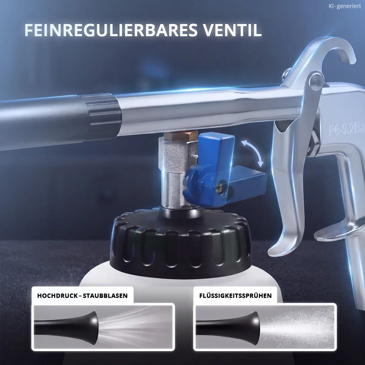 STAHLWERK professional compressed air cleaning gun RP-90 ST, high-quality compressed air cleaner with tornado effect for effective cleaning of dirty surfaces