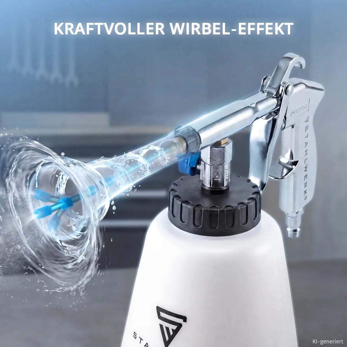 STAHLWERK professional compressed air cleaning gun RP-90 ST, high-quality compressed air cleaner with tornado effect for effective cleaning of dirty surfaces