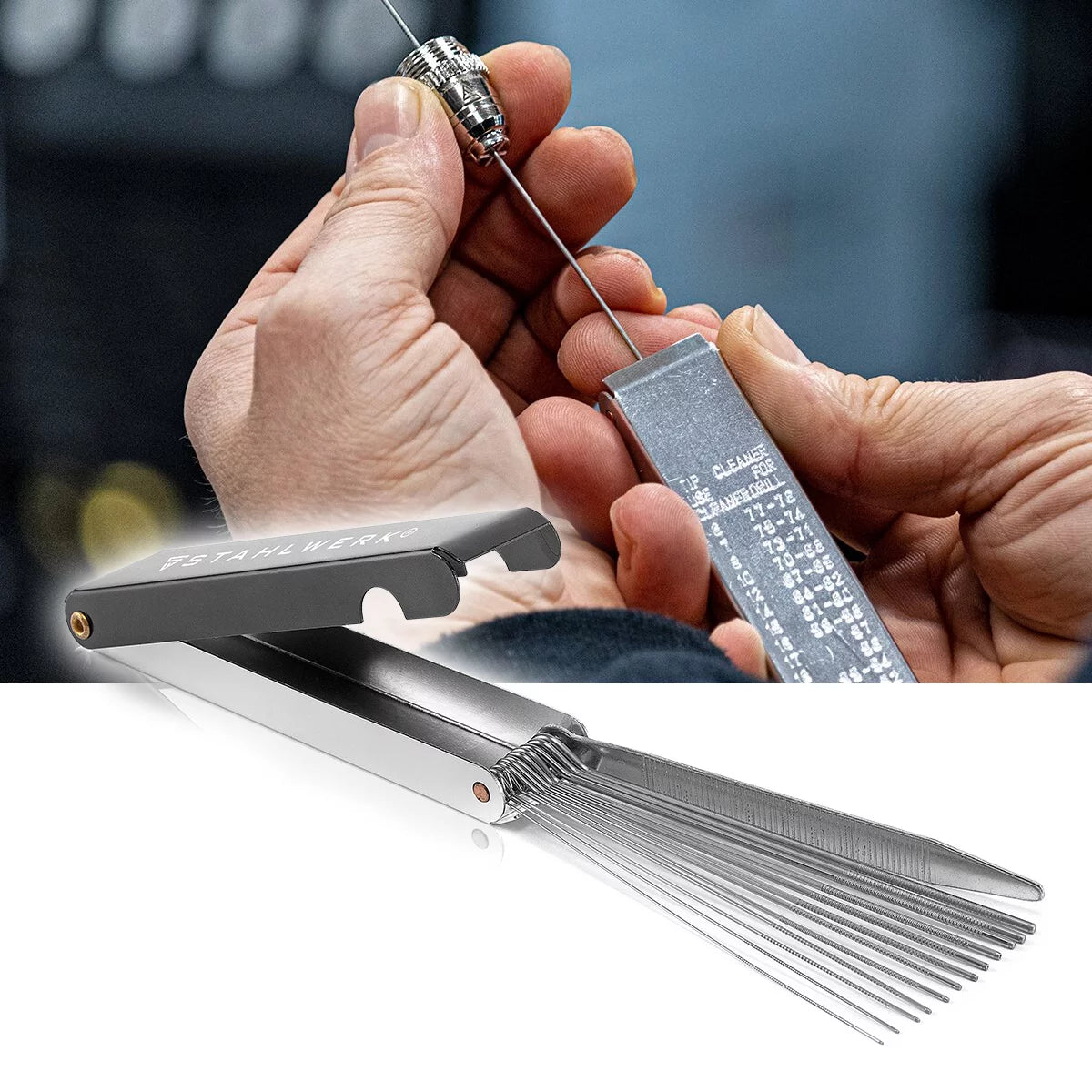 Steelwork nozzle cleaner stainless steel files 13 in 1 sweat noise cleaner in the practical case of 2 Set, Mig likes nozzles, autogenic sweat nozzles, soldering iron hot glue guns, carburetor nozzles